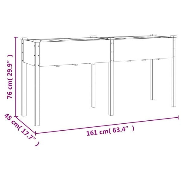 Massiver Pflanzkübel aus Fichtenholz 161x45x76 cm - Jetzt bis zu 34% Rabatt