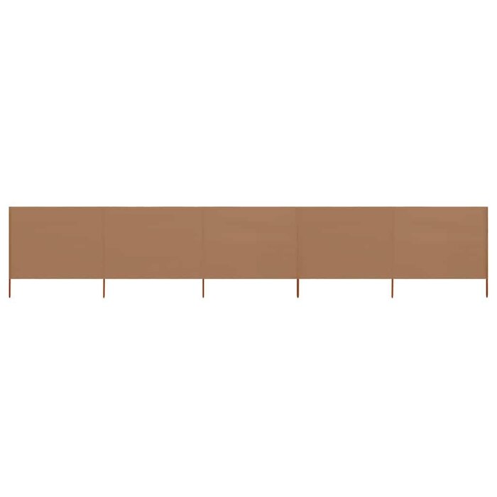 5-tlg. Windschutz 600x160 cm, taupe - bis zu 34% Rabatt auf Rückläufer
