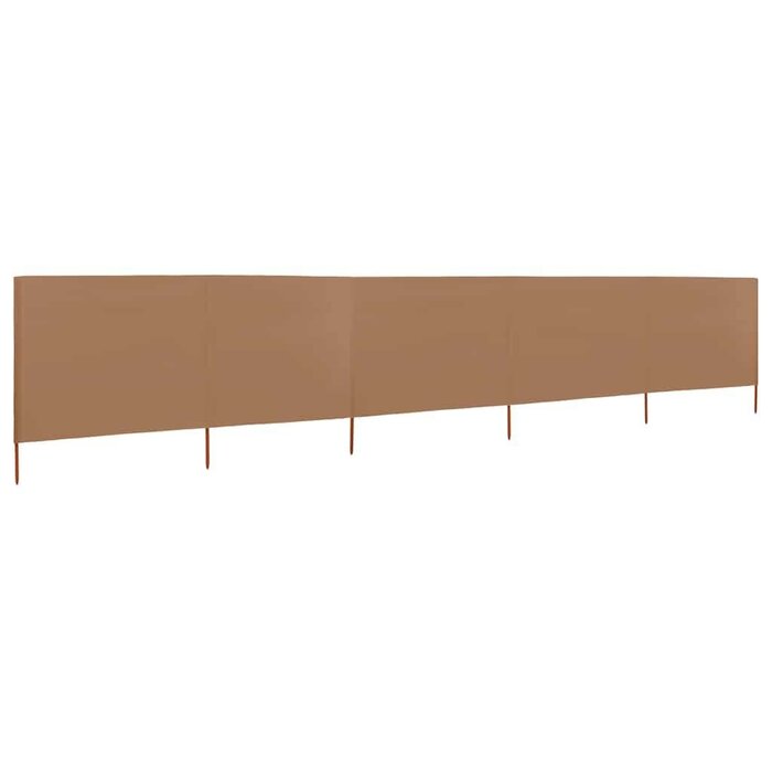 5-tlg. Windschutz 600x160 cm, taupe - bis zu 34% Rabatt auf Rückläufer