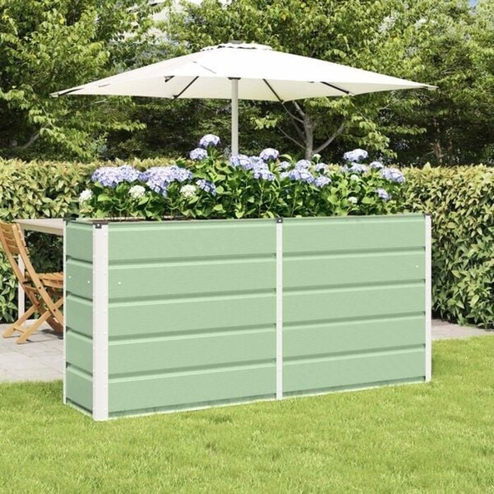 Design-Pflanzkübel aus Stahl 160x40x75 cm Grün - bis zu 33% reduziert