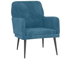 Vidaxl Samtsessel Blau 62x79x79 cm - Luxuriöser Loungesessel - bis zu 34% Rabatt