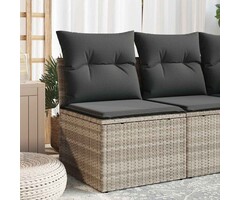 Vidaxl Moderne Gartenbank aus Poly-Rattan Hellgrau - jetzt bis zu 34% sparen
