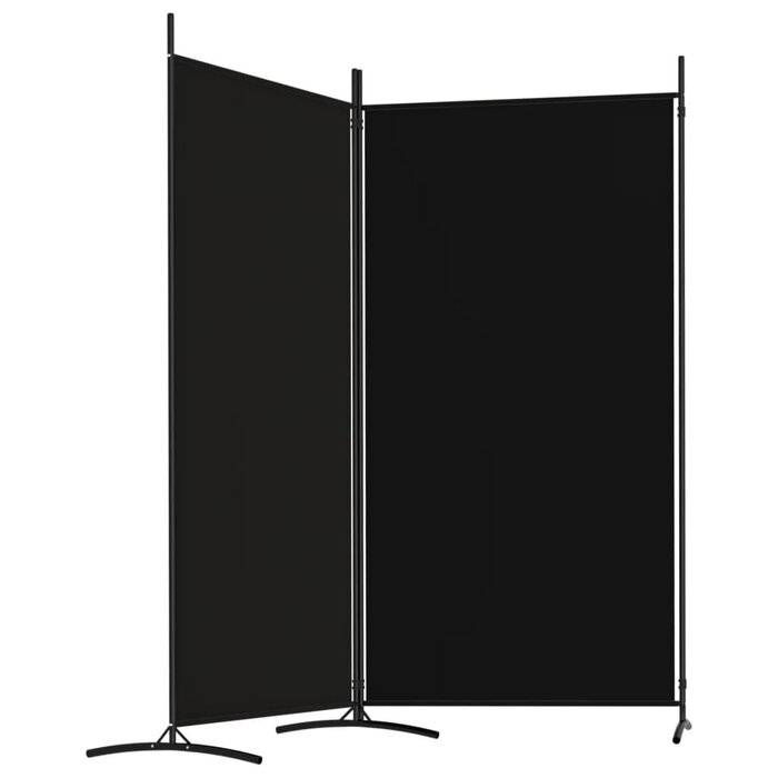 Raumteiler 2 Paneele 175x180 cm Schwarz - Jetzt bis zu 33% sparen