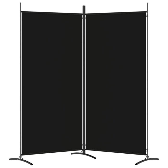 Raumteiler 2 Paneele 175x180 cm Schwarz - Jetzt bis zu 33% sparen