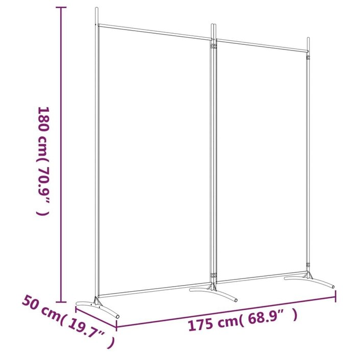 Raumteiler 2 Paneele 175x180 cm Schwarz - Jetzt bis zu 33% sparen