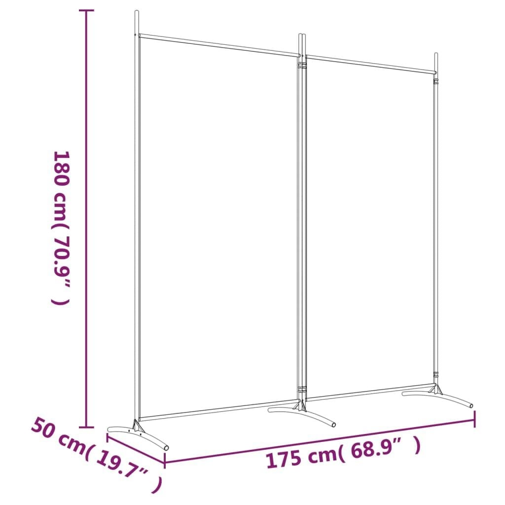 Raumteiler 2 Paneele 175x180 cm Schwarz - Jetzt bis zu 33% sparen