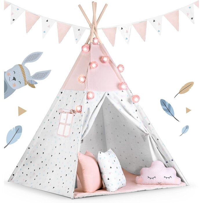 Kindertipi Montessori-Spielzelt Rosa - Bis zu 34% Rabatt auf Rückläufer