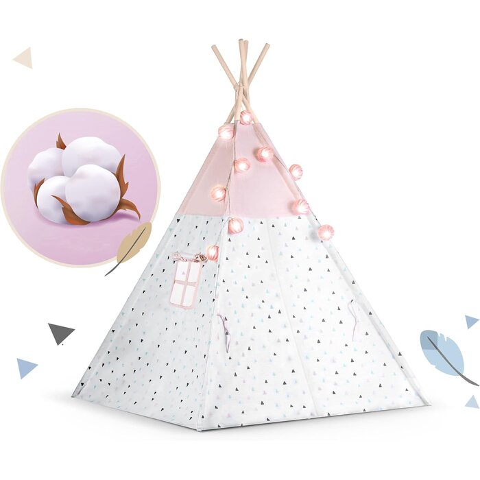 Kindertipi Montessori-Spielzelt Rosa - Bis zu 34% Rabatt auf Rückläufer