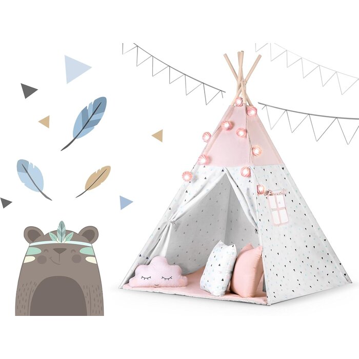 Kindertipi Montessori-Spielzelt Rosa - Bis zu 34% Rabatt auf Rückläufer