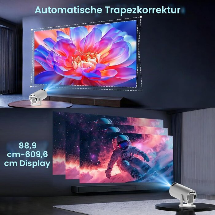 Mini Smart Beamer 4K Heimkino-Projektor Android WiFi 6 - bis zu 34% Rabatt