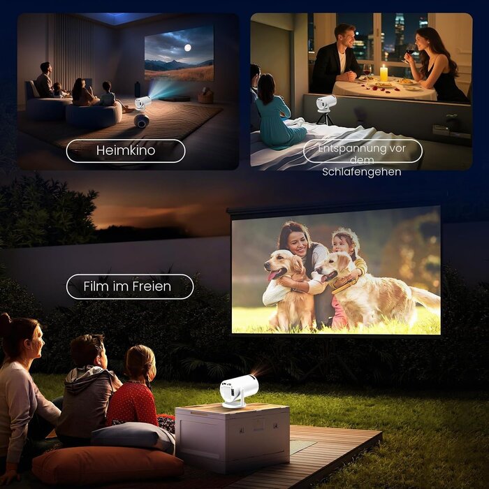 Mini Smart Beamer 4K Heimkino-Projektor Android WiFi 6 - bis zu 34% Rabatt