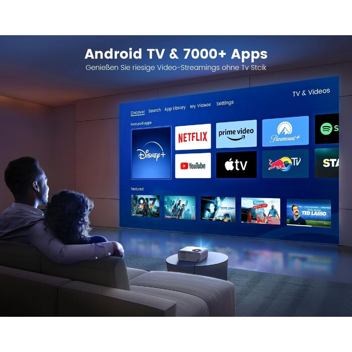 Full HD Beamer mit Android TV | Bis zu 35% Rabatt - Jetzt Heimkino sichern