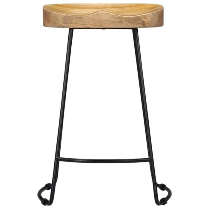 Barhocker 2er-Set Gavin, Mangoholz, Industrie-Stil - bis zu 35% Rabatt