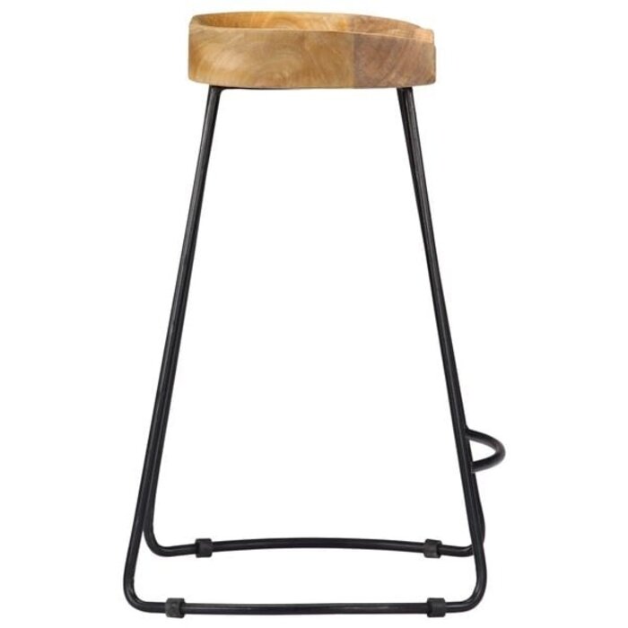 Barhocker 2er-Set Gavin, Mangoholz, Industrie-Stil - bis zu 35% Rabatt