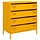 Senfgelbes Sideboard aus Stahl, 4 Schubladen, jetzt bis zu 35% reduziert