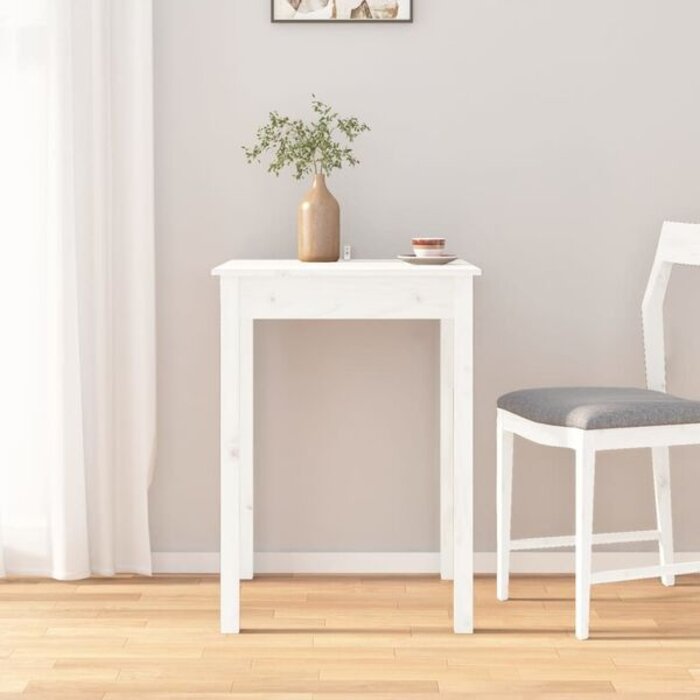Massivholz-Esstisch 55x55cm, Weiß - Jetzt bis zu 34% günstiger!