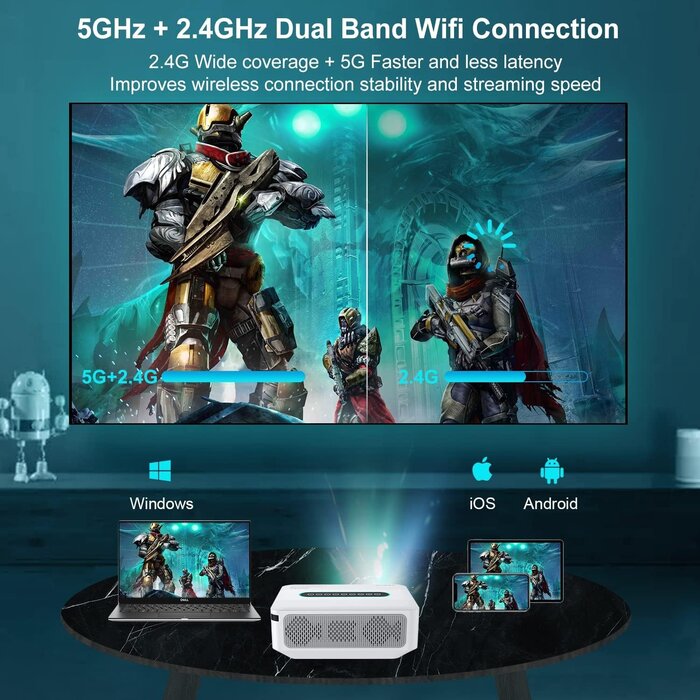 Smart Full HD Projektor 12000 Lumen - bis zu 35% Rabatt auf Rückläufer