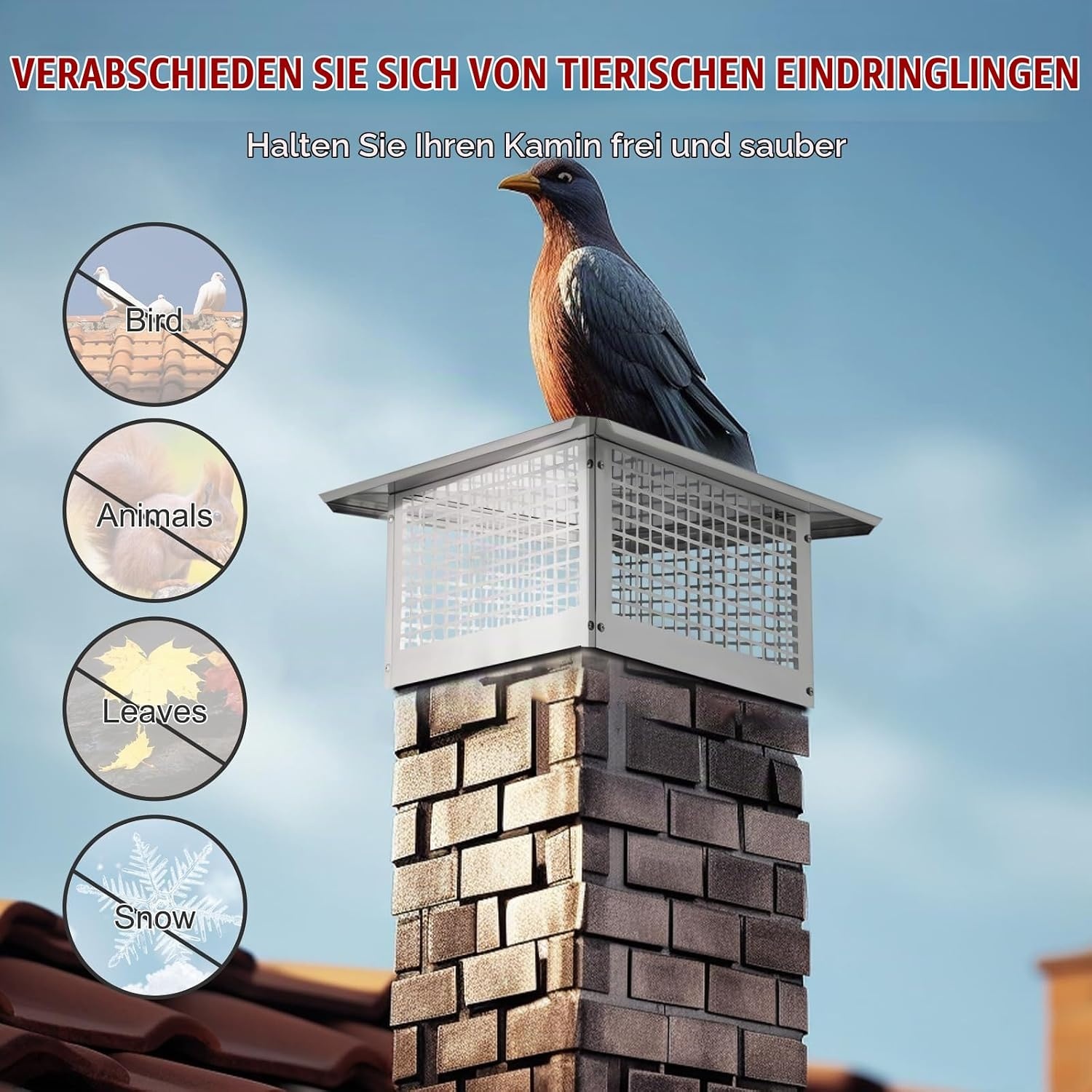 Schornsteinabdeckung Edelstahl 582x582 mm - Bis zu 35% Rabatt im Outlet
