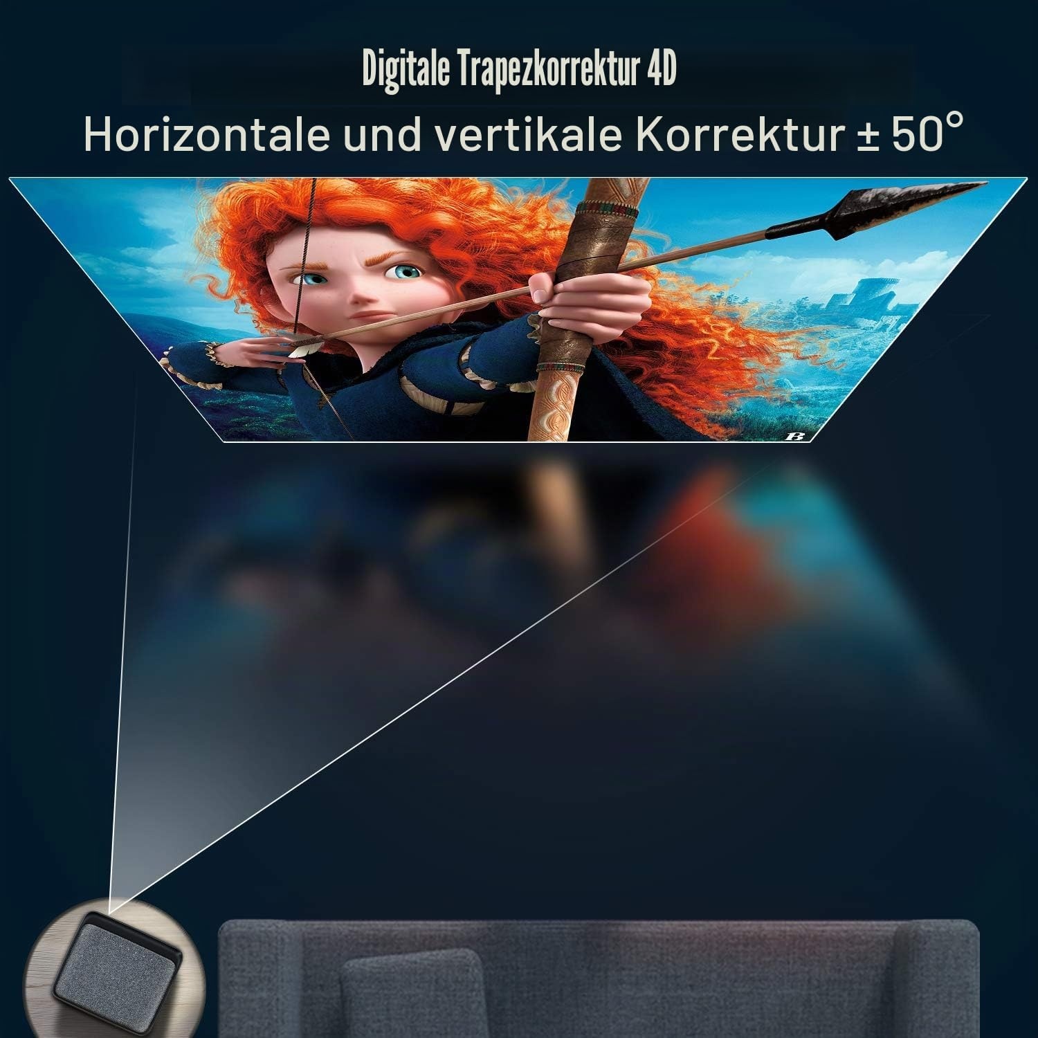 Full HD Beamer 8000 Lumen - Heimkino & Präsentationen - bis zu 35% Rabatt