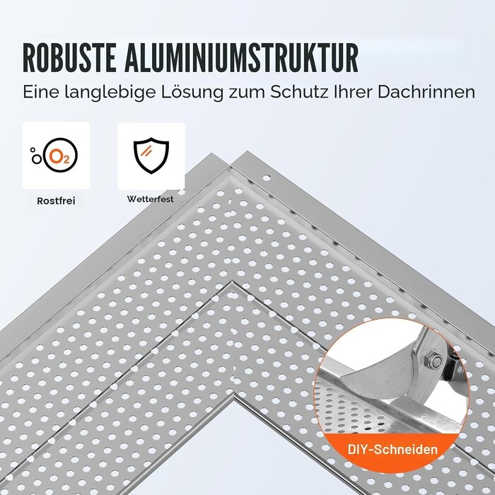 Dachrinnenschutz aus Aluminium - 31,7 m - bis zu 34% Rabatt auf Rückläufer