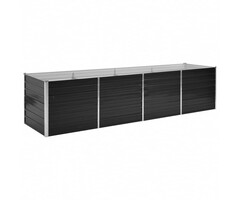 Vidaxl Großes Hochbeet 320 x 80 x 77 cm - Verzinkter Stahl - Bis zu 29% Rabatt