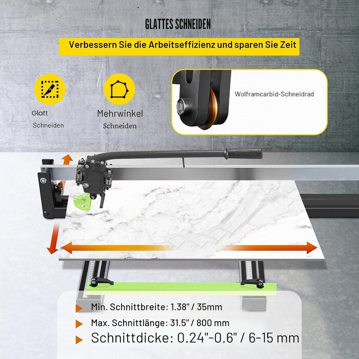Präzisions-Fliesenschneider 800 mm mit Laser - Jetzt bis zu 34% günstiger