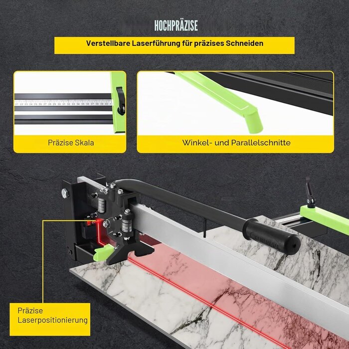 Präzisions-Fliesenschneider 800 mm mit Laser - Jetzt bis zu 34% günstiger