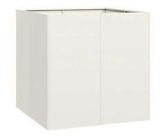 Vidaxl Großes Hochbeet 80x80x80 cm aus Stahl - Weiß - Outlet bis zu 35% Rabatt