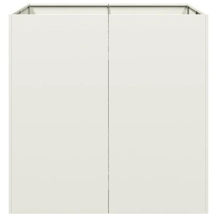 Großes Hochbeet 80x80x80 cm aus Stahl - Weiß - Outlet bis zu 35% Rabatt