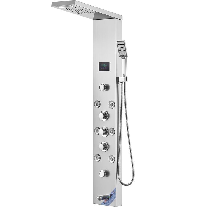 Luxus-Duschpaneel 6-in-1 Edelstahl mit LED - bis zu 35% Rabatt