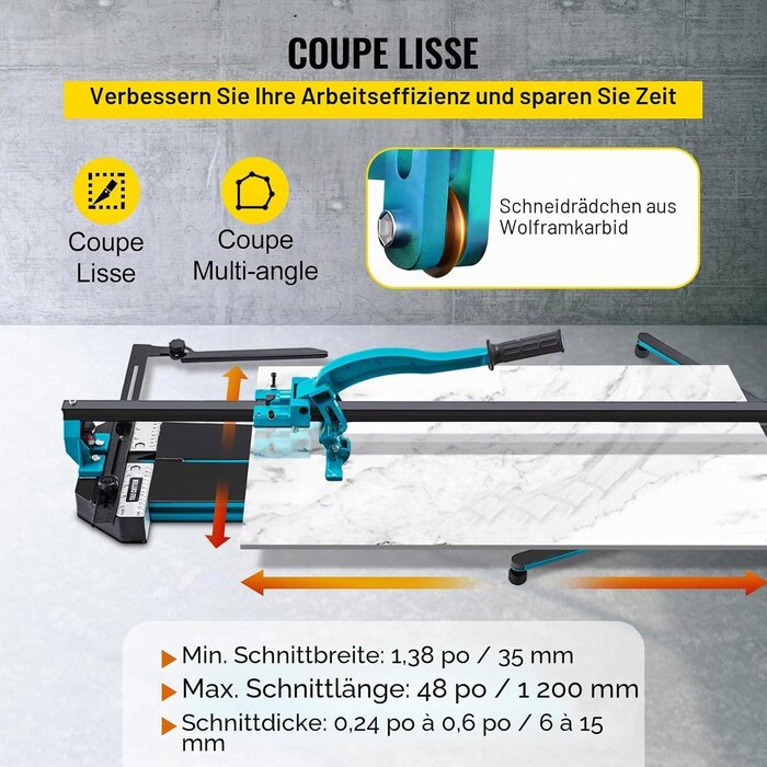Manueller Fliesenschneider 1200 mm mit Laser - bis zu 35% Rabatt