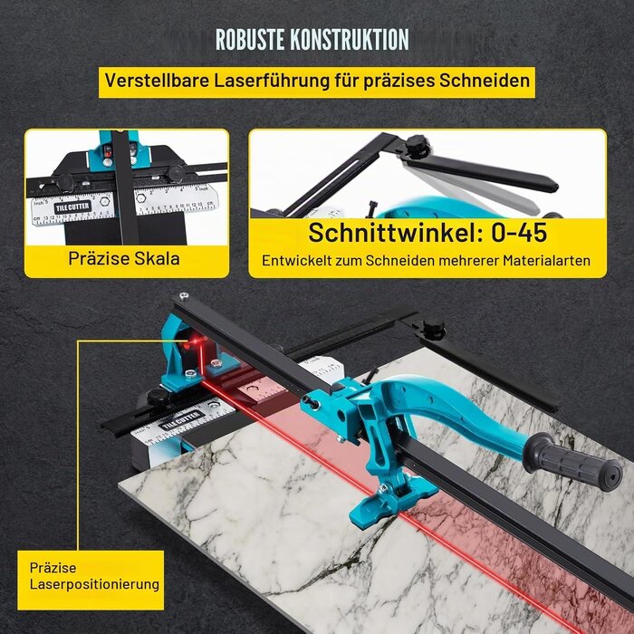 Manueller Fliesenschneider 1200 mm mit Laser - bis zu 35% Rabatt