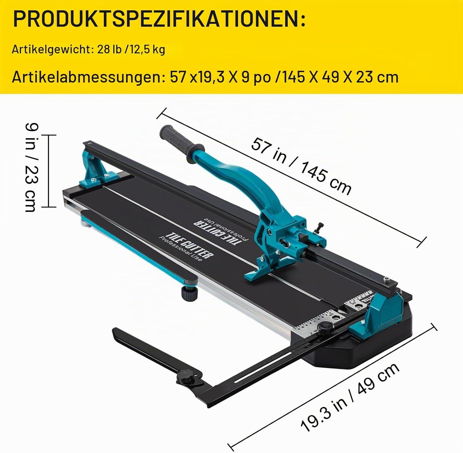 Manueller Fliesenschneider 1200 mm mit Laser - bis zu 35% Rabatt