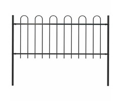 Vidaxl Eleganter Gartenzaun Rundbogen 180x130 cm, Schwarz - Outlet bis zu 33% reduziert
