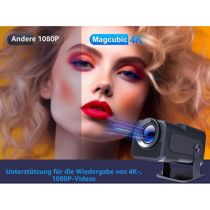 Smart Projektor 4K, 180° Rotation, Android 11.0, WiFi 6 - bis zu 34% Rabatt