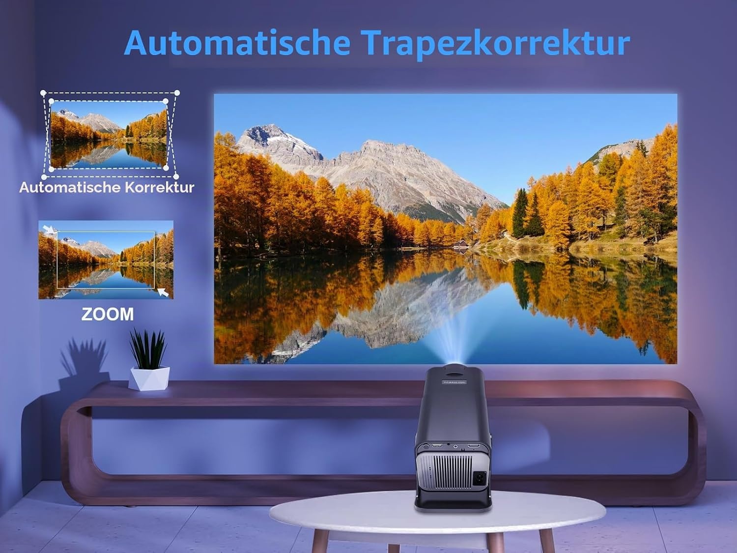 Smart Projektor 4K, 180° Rotation, Android 11.0, WiFi 6 - bis zu 34% Rabatt