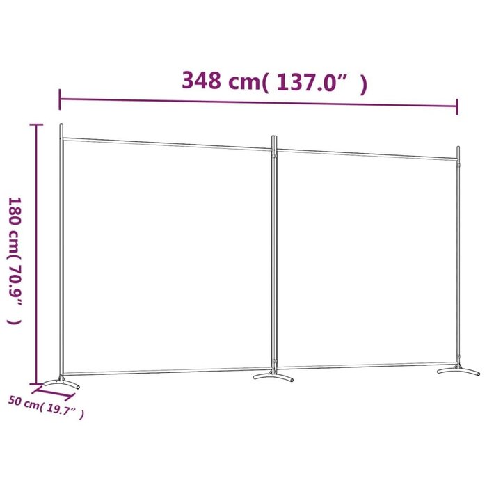 Flexibler Raumteiler, 348x180 cm, Schwarz - Jetzt bis zu 33% sparen