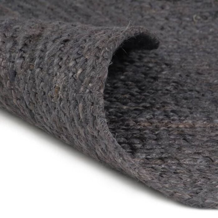 Handgeflochtener Jute-Teppich, Dunkelgrau, 210 cm - bis zu 35% Rabatt
