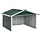 Mähroboter-Garage aus Stahl, Grün, 92x97x63cm - bis zu 34% sparen