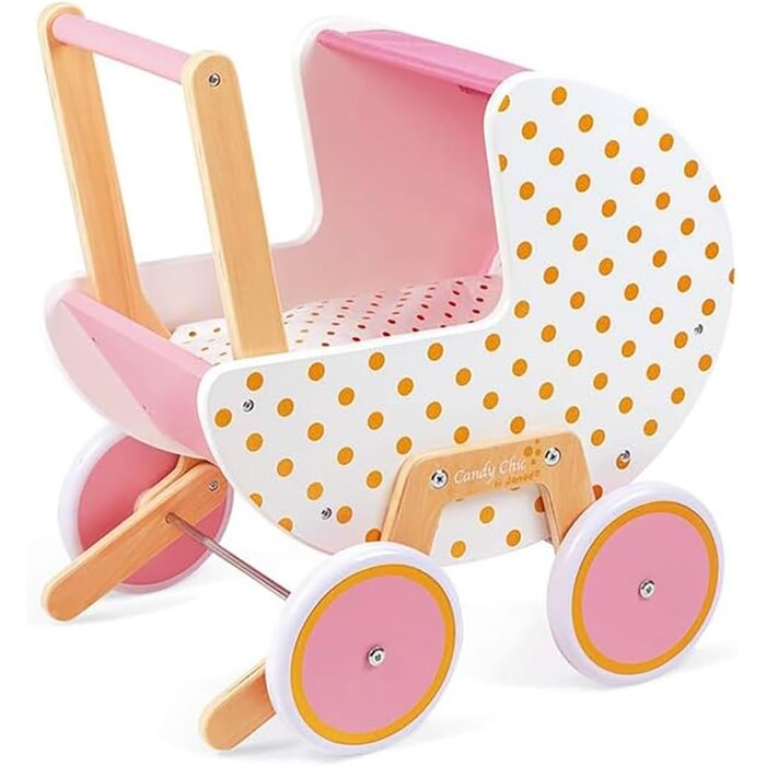 Holz-Puppenwagen in Rosa - Bis zu 34% günstiger