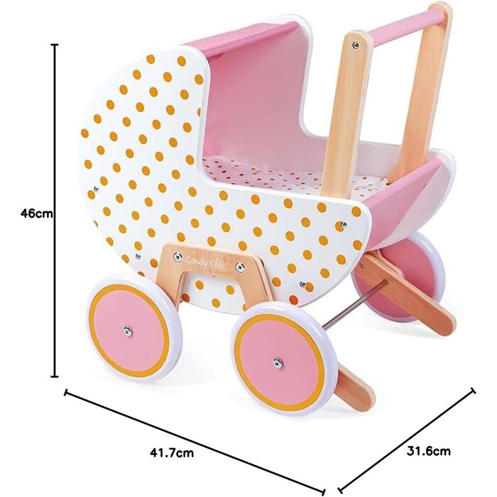 Holz-Puppenwagen in Rosa - Bis zu 34% günstiger
