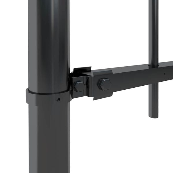Gartenzaun mit Rundbogen 180 x 130 cm - Schwarz - Jetzt bis zu 33% Rabatt