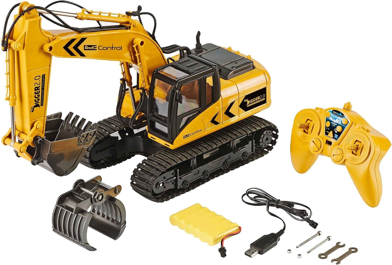RC Kettenbagger 1:16 mit Metall-Aufsätzen - Jetzt bis zu 34% günstiger