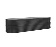 Vidaxl Großes Hochbeet aus Stahl 296x80x68cm - Anthrazit - Outlet bis zu 35% Rabatt