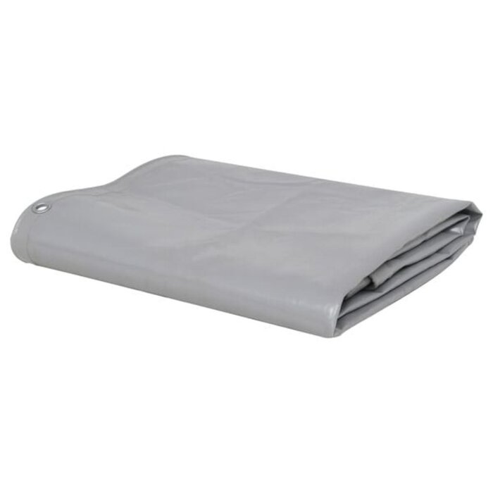 Robuste PVC-Abdeckplane 4x4m, 650g/m² - Grau - jetzt bis zu 34% günstiger