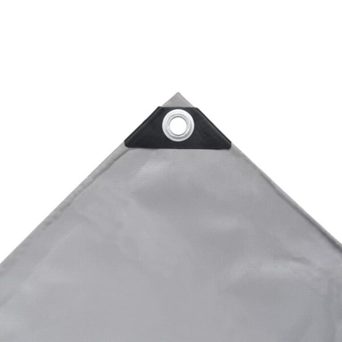 Robuste PVC-Abdeckplane 4x4m, 650g/m² - Grau - jetzt bis zu 34% günstiger