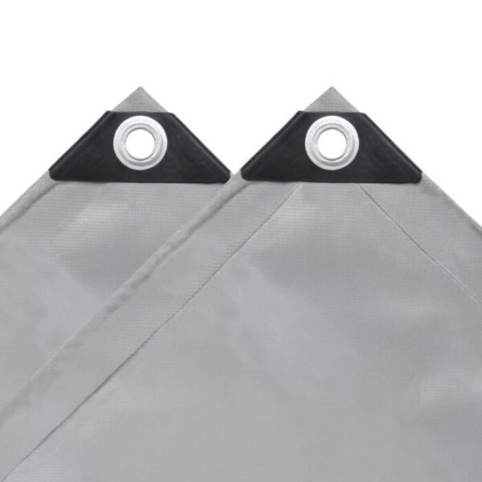 Robuste PVC-Abdeckplane 4x4m, 650g/m² - Grau - jetzt bis zu 34% günstiger