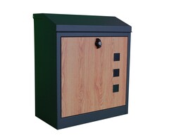 Viking Choice Paketbriefkasten Holzoptik Anthrazit 43x24x52 cm - bis zu 38% Rabatt