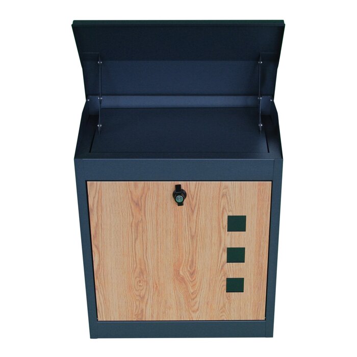 Viking Choice Paketbriefkasten Holzoptik Anthrazit 43x24x52 cm - bis zu 38% Rabatt