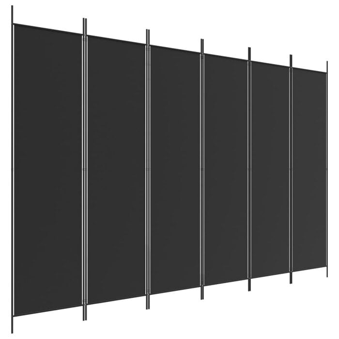 Vidaxl Raumteiler 6 Paneele 300x200 cm Schwarz - Outlet bis zu 33% reduziert